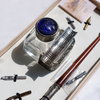 Bortoletti calligraphy pen set with elegant nibs and ink holder, ideal for artistic calligraphy writing and lettering.