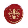 Bortoletti Symbol wax seal with intricate design on a white background, showcasing detailed craftsmanship and classic style.