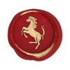 Bortoletti Symbol wax seal with intricate design, made for sealing letters and documents in elegant vintage style.