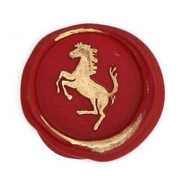 Bortoletti Symbol wax seal with intricate design, made for sealing letters and documents in elegant vintage style.