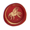 Bortoletti Symbol wax seal in a circular design, crafted from wax, used for sealing and decoration.