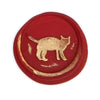 Bortoletti Symbol wax seal in gold, featuring intricate design, used for sealing letters and documents with elegant detail.