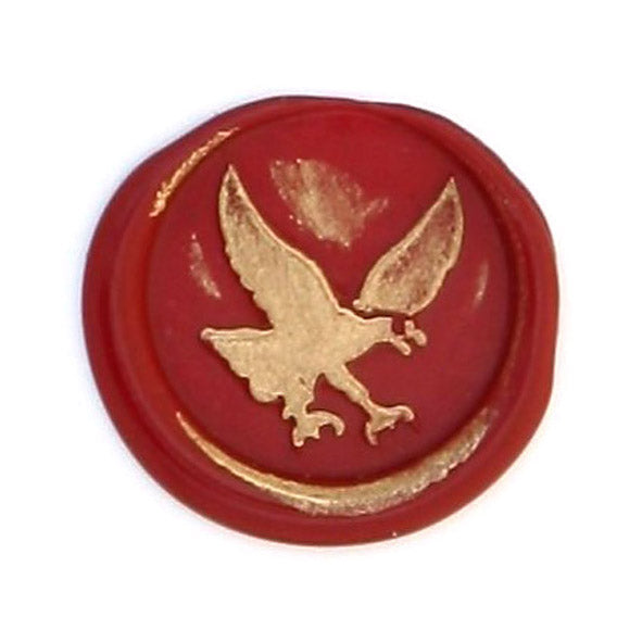 Bortoletti Symbol wax seal featuring an intricate engraved design on a circular wax seal stamp.