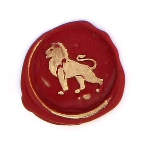 Bortoletti Symbol wax seal with intricate engraved design on a sealing wax stamp for decorative correspondence.