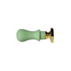 Sage wax seal with mini wood handle by Papier Plume, featuring a detailed design for sealing letters and envelopes.