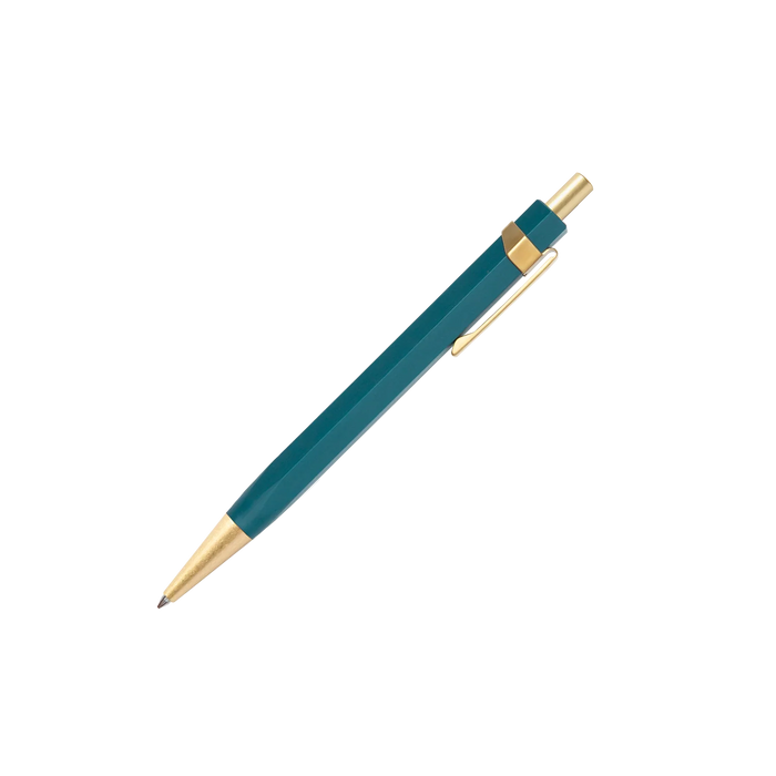 Y Studio Glamour Evolve Ocean Sustainable ballpoint pen with sea-inspired indigo design on a neutral background