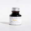 Sepia fountain pen ink by Papier Plume in a glass bottle, showing rich sepia ink for writing and calligraphy.