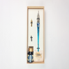 Set of 20 aquamarine glass dipping pens by Bortoletti, featuring elegant, smooth glass tips for calligraphy and artistic writing.