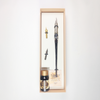 Set of 20 black Bortoletti glass dipping pens arranged on a white background for calligraphy and artistic writing.
