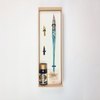 Set of 20 turquoise glass dipping pens by Bortoletti, featuring elegant, smooth glass tips for calligraphy and artistic writing.