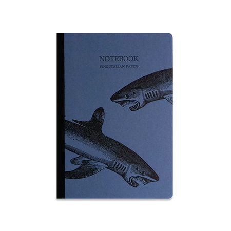 Rossi shark-themed journal with a textured cover and lined pages, perfect for writing or note-taking.
