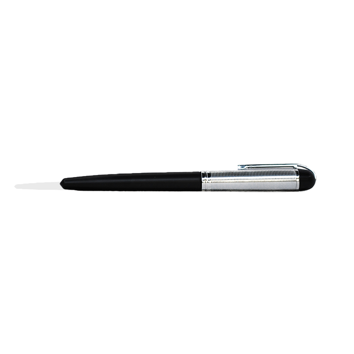 Wahl-Eversharp Skyline rollerball pen with silver trim, sleek black body, and detailed design for writing elegance.