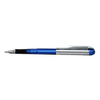 Wahl-Eversharp Skyline rollerball pen with silver trim, featuring a sleek blue body and fine writing tip.