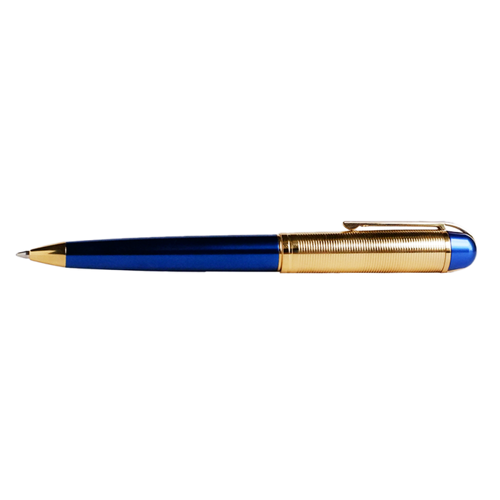 Wahl-Eversharp Skyline ballpoint pen with gold trim and blue barrel, featuring a sleek and elegant writing instrument.