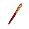 Wahl-Eversharp Skyline gold trim ballpoint pen with sleek red barrel and shiny gold accents, positioned on a white background.
