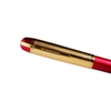 Wahl-Eversharp Skyline gold trim ballpoint pen with red body, sleek design, and shiny gold accents.
