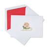 Rossi Christmas card featuring a festive sleigh design with holiday-themed imagery on a white background.