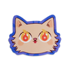 Smiley cat sticker featuring the Impassioned Kitty Glossy design by BBall Y'all, with a bright, cheerful feline face and glossy finish.