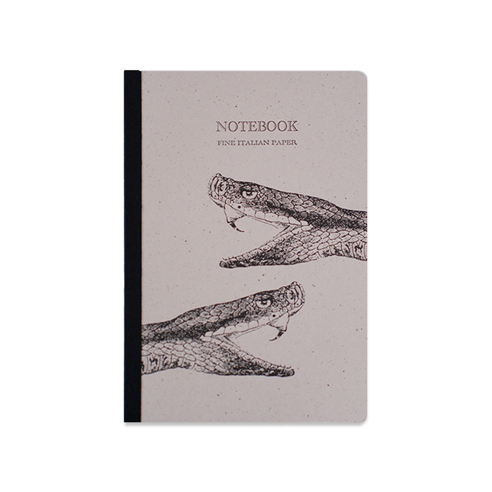 Rossi snake-pattern soft cover journal with textured snake design, ideal for writing and note-taking.