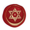 Bortoletti Symbol wax seal featuring a Star of David design on a beige background.