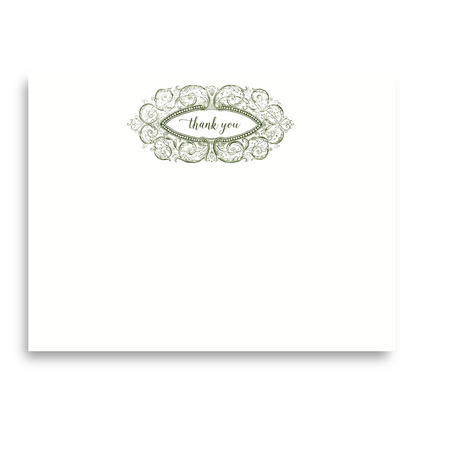 Alexa Pulitzer Thank You Cartouche A2 Notes with elegant design for thank you messages and note-taking.