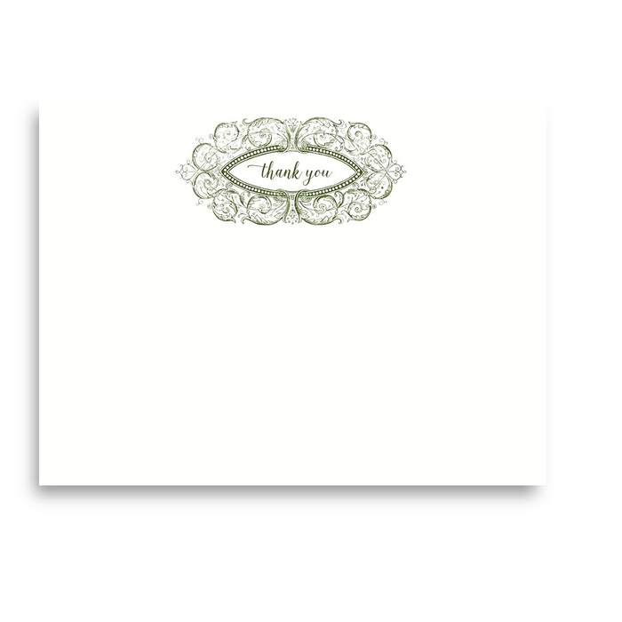 Alexa Pulitzer Thank You Cartouche A2 Notes with elegant design for thank you messages and note-taking.