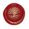 Bortoletti Symbol wax seal featuring a detailed Tree of Life design on a round wax seal for elegant correspondence.