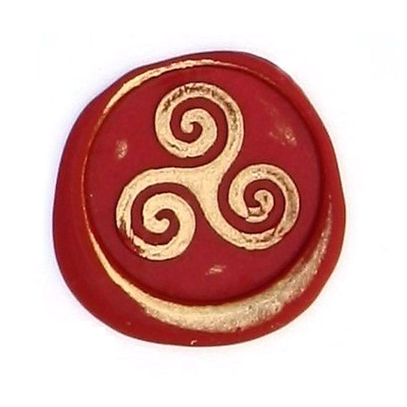 Bortoletti Symbol wax seal featuring a Trinity design on a circular wax seal for decorative or sealing purposes.