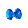 Turquoise glass pen rest from Papier Plume, designed to hold pens and prevent ink stains on desks.