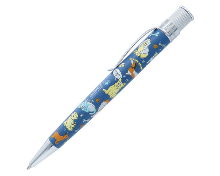 Retro 51 Tornado Rescue dog rescue ballpoint pen with colorful rescue dog design on smooth metal barrel.