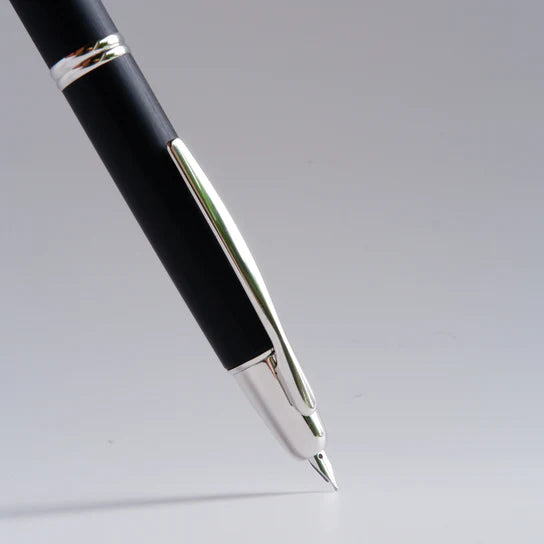 Pilot Vanishing Point fountain pen with a sleek birchwood barrel, featuring a modern design and gold accents.