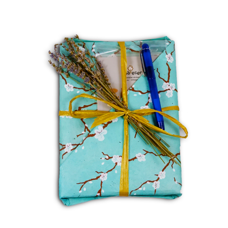 Blue Valentine's Day journal set from Papier Plume's Rendezvous with a Journal collection, featuring elegant design and high-quality paper.