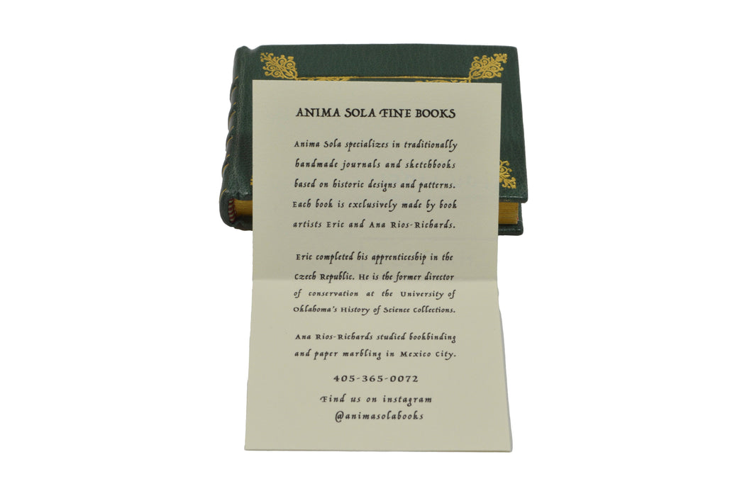 Anima Sola Fine Books small French 18th-century sketch book journal with aged cover and vintage paper pages.