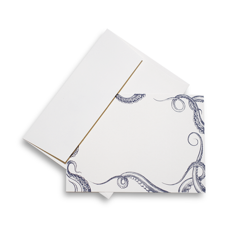 Alexa Pulitzer octopus undulation notepad with A6 notes design, featuring an artistic octopus illustration on the cover.