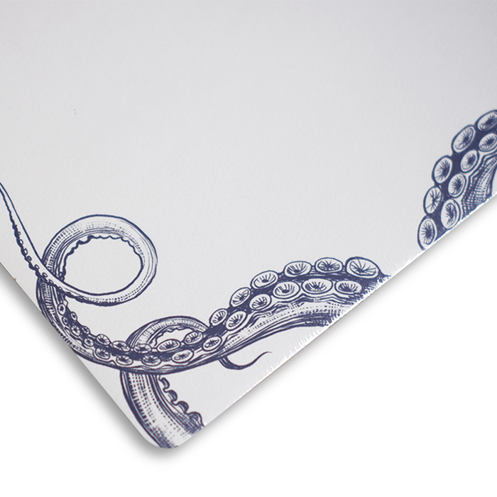 Alexa Pulitzer octopus notepad featuring an intricate octopus design with undulating tentacles on a sleek surface.