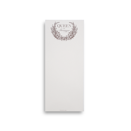 Alexa Pulitzer Queen of Shenanigans long pad, feminine hygiene product with absorbent material, featuring a colorful design.