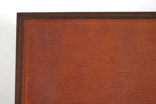 Atelier De La Foret 22 Pen Box in rich cognac leather with gold accents, designed for stylish pen storage and organization.