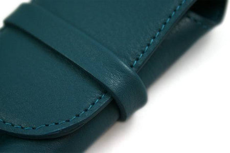 Black Atelier de la Foret pen pouch with space for two pens, large size, available in various colors.