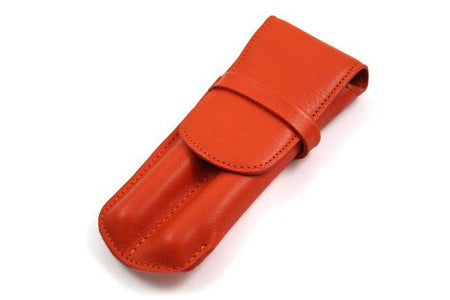 Large Atelier de la Foret pen pouch with two pens, available in various colors, made of durable material for easy organization.