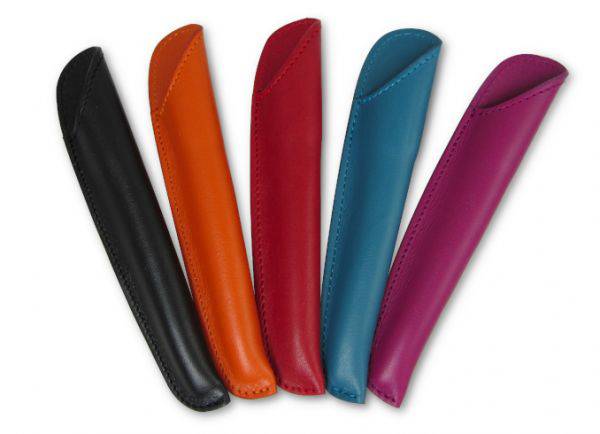 Atelier de la Foret Tulip Pen Sleeve in various colors, slim 1.2cm pen case with floral design for storing pens and pencils.