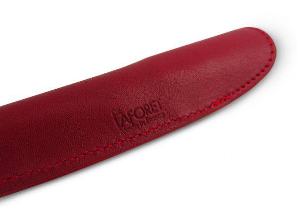 Atelier de la Foret Tulip Pen Sleeve in black, soft fabric pen case with colorful tulip design, 1.2cm thick.