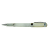 Cleo Skribent Aura rollerball pen with mother of pearl finish, elegant fountain pen design and gold accents.