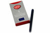 Black Aurora fountain pen ink cartridge for use with Aurora fountain pens, featuring a sleek, compact design.