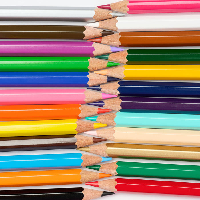 Set of 24 Blackwing colored pencils featuring vibrant hues and sleek black barrels, ideal for artistic projects and detailed coloring.