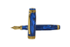 Bexley Aloha from Hawaii Gold fountain pen with gold accents and smooth black ink barrel, showcasing elegant writing instrument design.