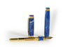 Bexley Carroll Shelby Cobra fountain pen with black body and chrome accents, showcasing elegant craftsmanship and detailed design.