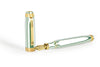Bexley California Gold Trim fountain pen with fine nib, featuring a sleek black body and gold accents.