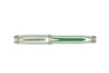 Bexley California silver trim fountain pen with fine nib, showcasing a sleek design and polished silver accents.