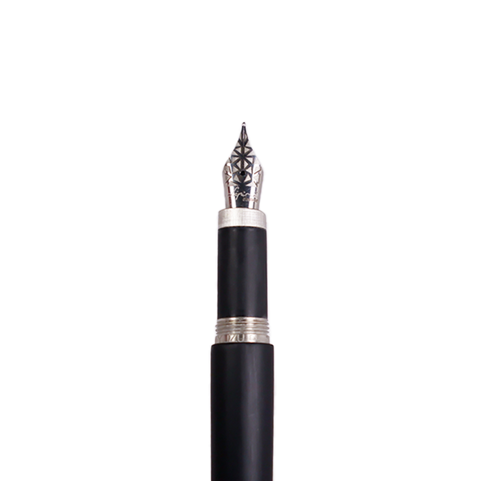 Jean-Pierre Lepine Yuzu black matte fountain pen with gold accents and a sleek, elegant design.