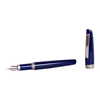 Blue Jean-Pierre Lepine Yuzu fountain pen with chrome accents, showcasing the elegant design and fine craftsmanship.